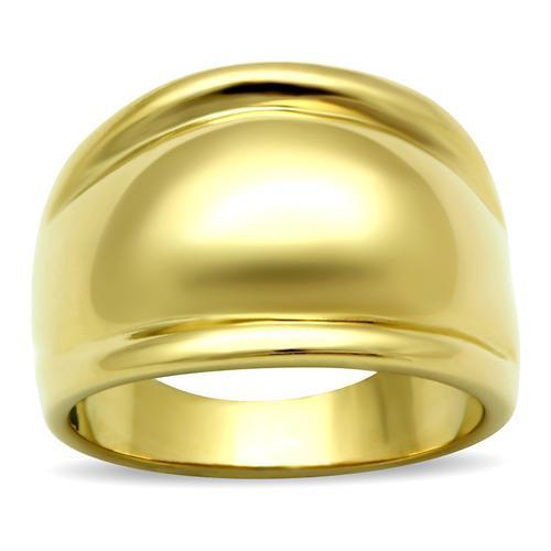 GL010 - IP Gold(Ion Plating) Brass Ring with No Stone Alamode