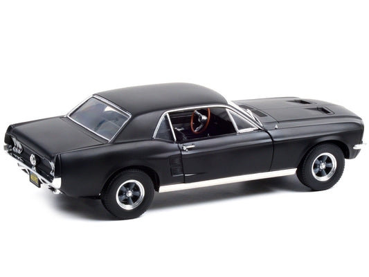 1967 Ford Mustang Coupe Matt Black (Adonis Creed's) "Creed" (2015) Movie 1/18 Diecast Model Car by Greenlight-1