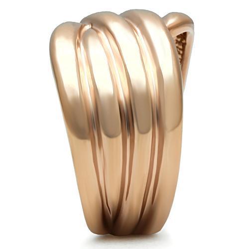 GL205 - IP Rose Gold(Ion Plating) Brass Ring with No Stone Alamode