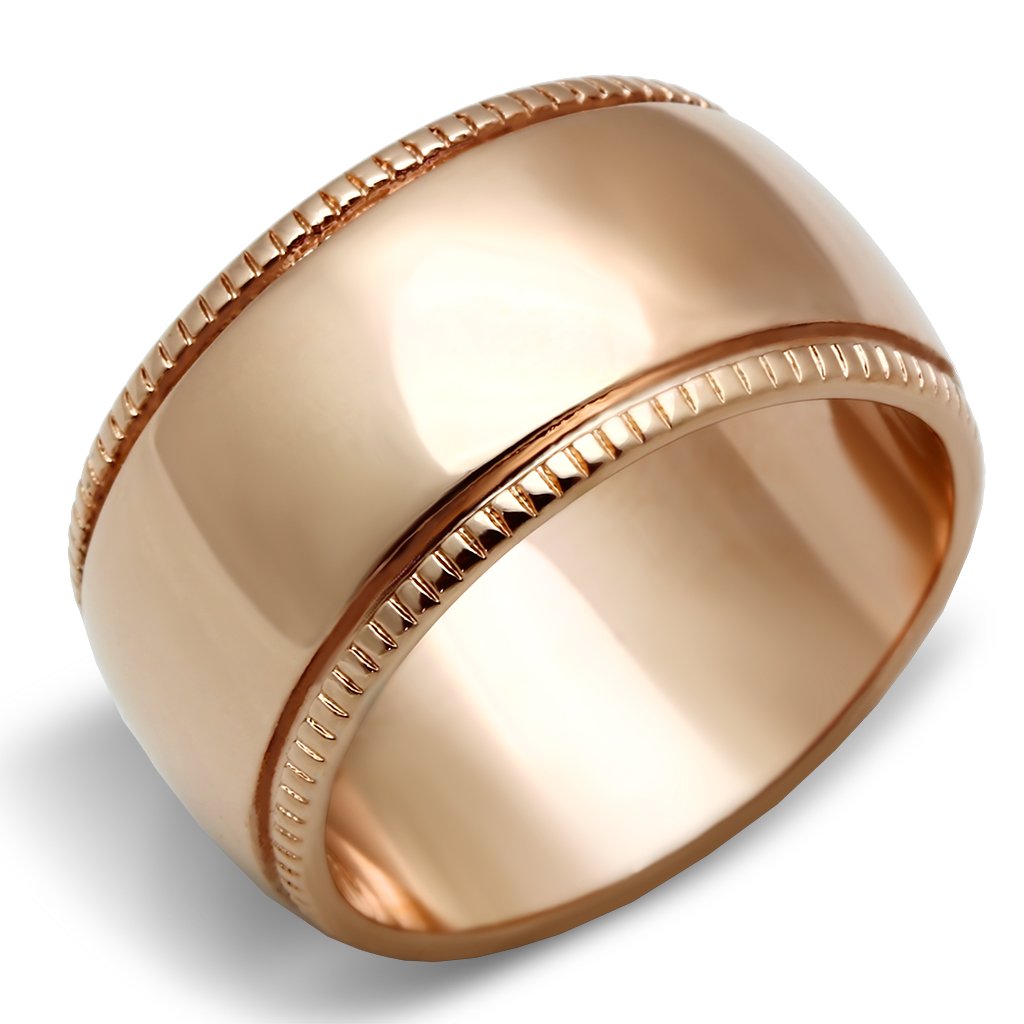 GL213 - IP Rose Gold(Ion Plating) Brass Ring with No Stone Alamode