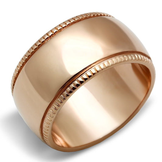 GL213 - IP Rose Gold(Ion Plating) Brass Ring with No Stone Alamode