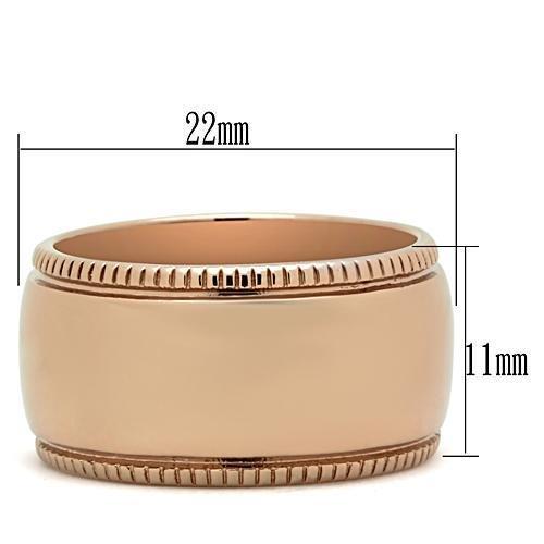 GL213 - IP Rose Gold(Ion Plating) Brass Ring with No Stone Alamode