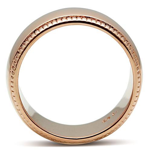 GL213 - IP Rose Gold(Ion Plating) Brass Ring with No Stone Alamode