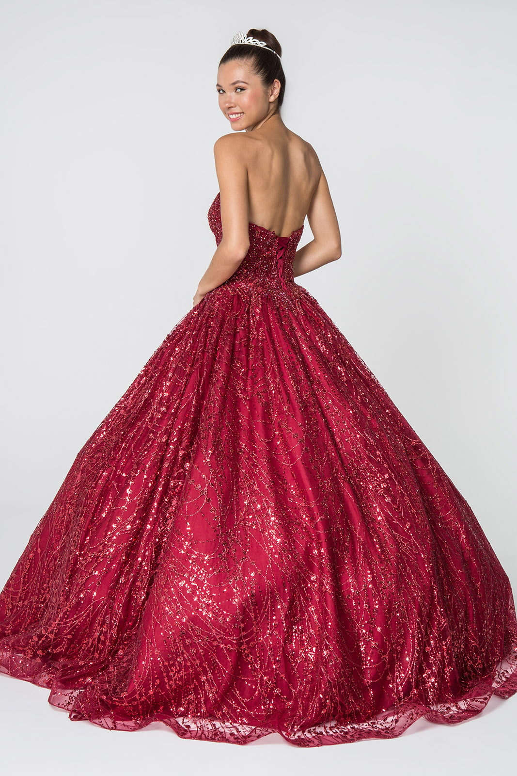 Glitter and Jewel Embellished Quinceanera Dress Tux-USA