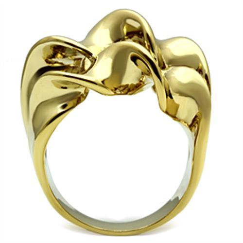 GL288 - IP Gold(Ion Plating) Brass Ring with No Stone Alamode