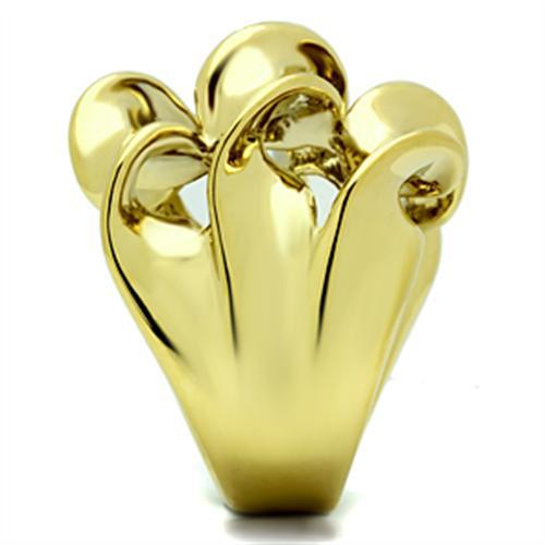 GL288 - IP Gold(Ion Plating) Brass Ring with No Stone Alamode