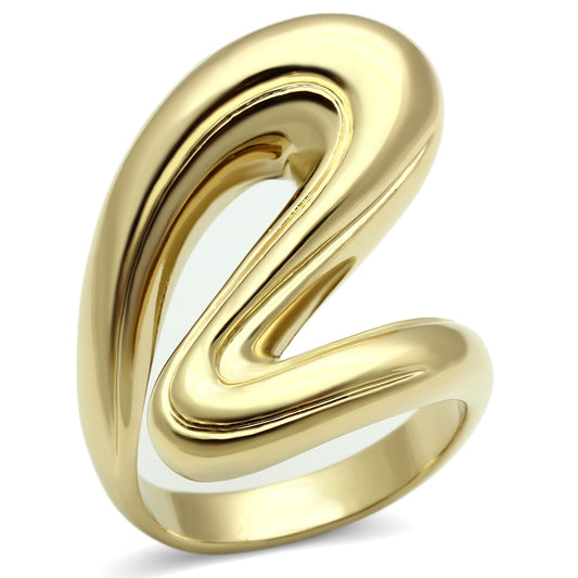 GL290 - IP Gold(Ion Plating) Brass Ring with No Stone Alamode