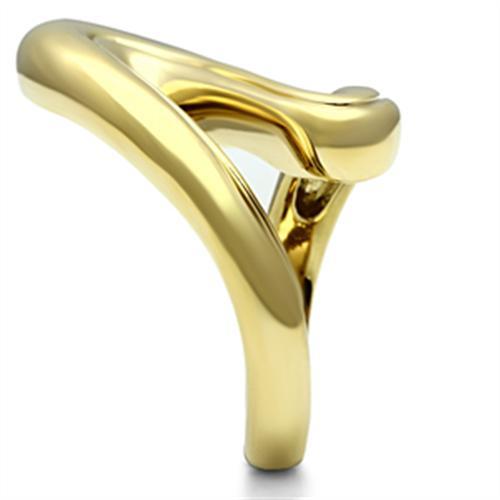 GL290 - IP Gold(Ion Plating) Brass Ring with No Stone Alamode