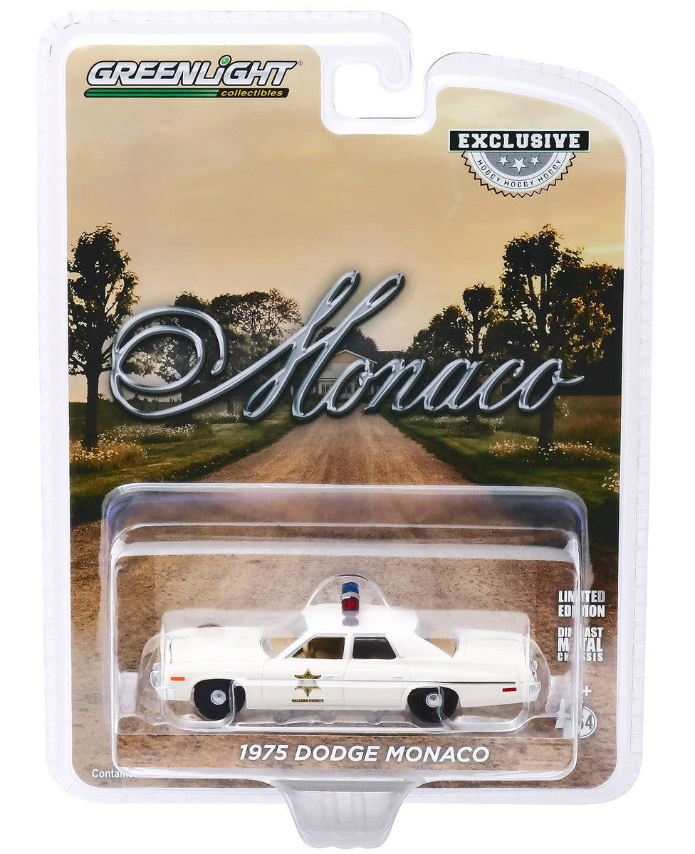 1975 Dodge Monaco Cream "Hazzard County Sheriff" "Hobby Exclusive" 1/64 Diecast Model Car by Greenlight-2