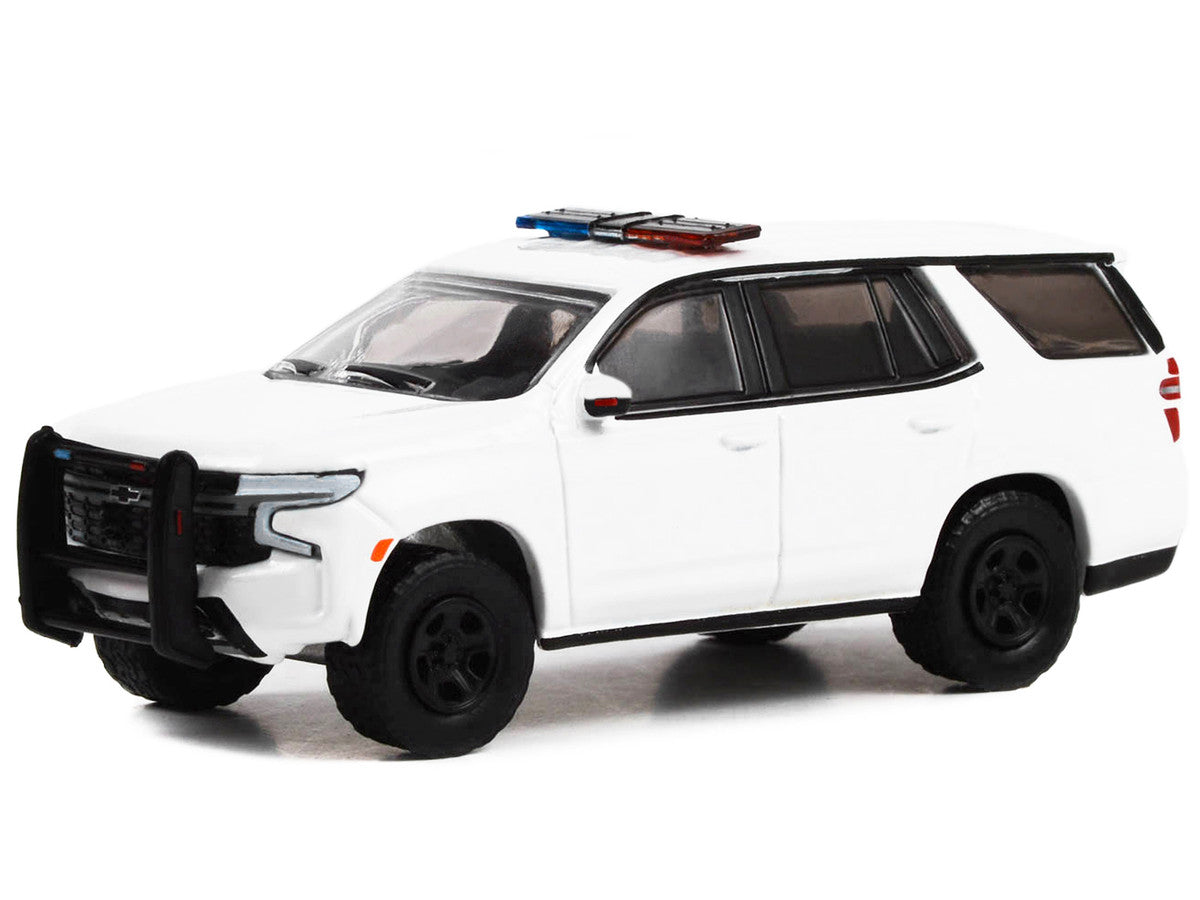 2022 Chevrolet Tahoe Police Pursuit Vehicle (PPV) White "Hot Pursuit" "Hobby Exclusive" Series 1/64 Diecast Model Car by Greenlight Greenlight