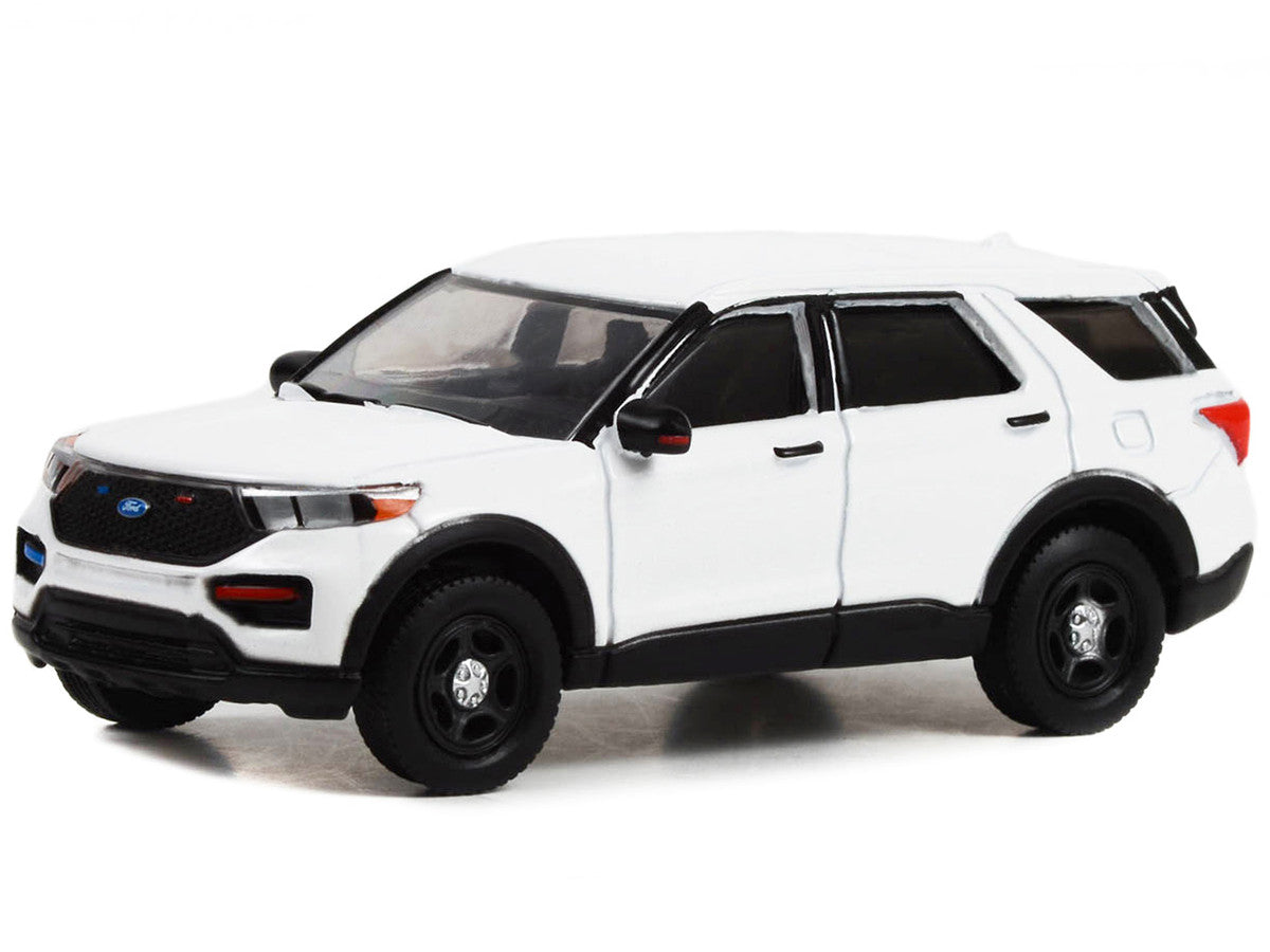 2022 Ford Police Interceptor Utility White "Hot Pursuit" "Hobby Exclusive" Series 1/64 Diecast Model Car by Greenlight Greenlight