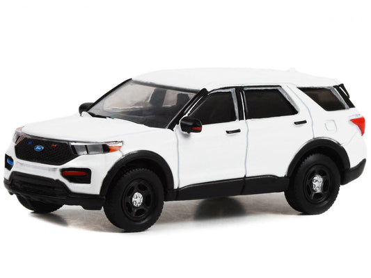 2022 Ford Police Interceptor Utility White "Hot Pursuit" "Hobby Exclusive" Series 1/64 Diecast Model Car by Greenlight Greenlight