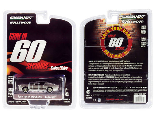 1967 Ford Mustang Custom "Eleanor" "Gone in 60 Sixty Seconds" (2000) Movie 1/64 Diecast Car Model by Greenlight Greenlight
