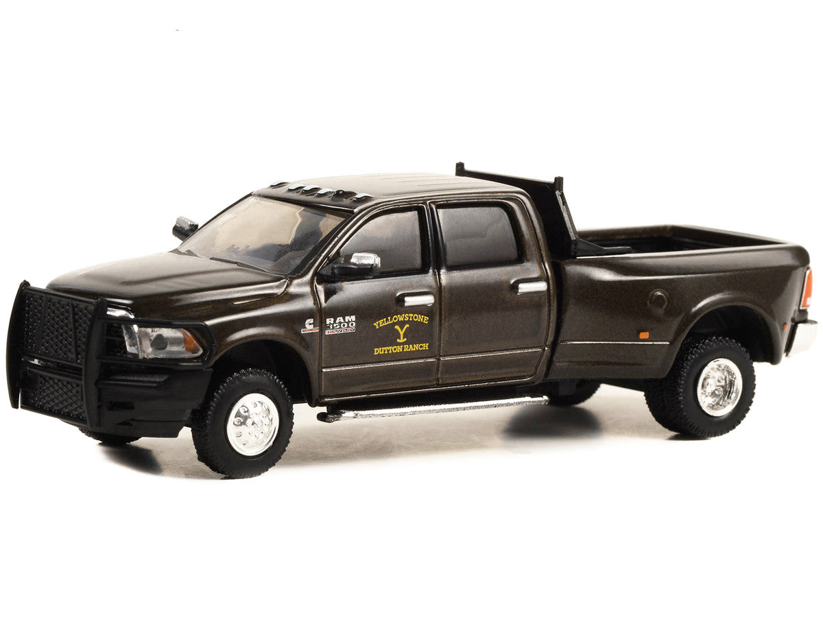 2017 Ram 3500 Laramie Dually Pickup Truck Brown Metallic "John Dutton - Yellowstone Dutton Ranch" "Yellowstone" (2018-Current) TV Series "Hollywood Series" Release 38 1/64 Diecast Model Car by Greenlight-1