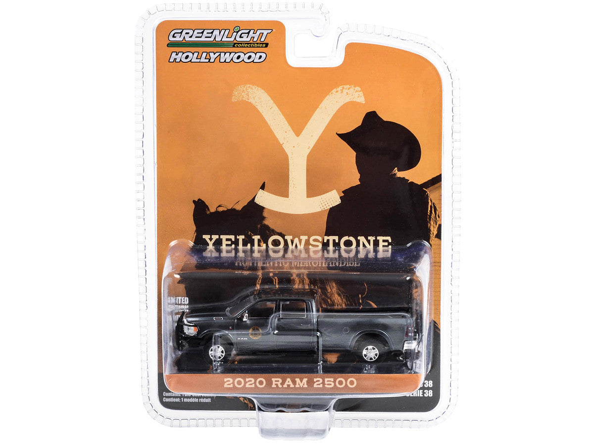 2020 Ram 2500 Pickup Truck Dark Gray Metallic "Montana Livestock Association" "Yellowstone" (2018-Current) TV Series "Hollywood Series" Release 39 1/64 Diecast Model Car by Greenlight Greenlight