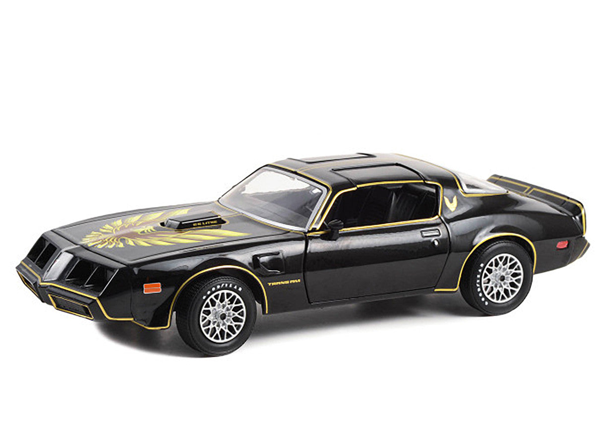 1979 Pontiac Firebird T/A Trans Am Black with Hood Phoenix "Rocky II" (1979) Movie 1/24 Diecast Model Car by Greenlight Greenlight