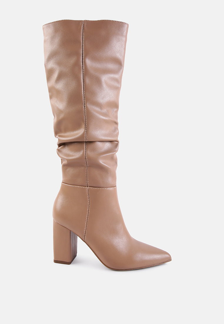 Hanoi Knee High Slouch Boots London Rag