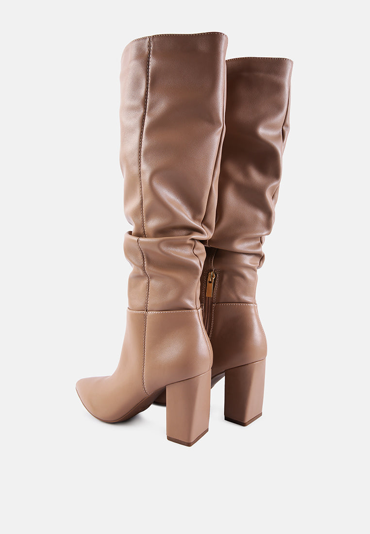 Hanoi Knee High Slouch Boots London Rag