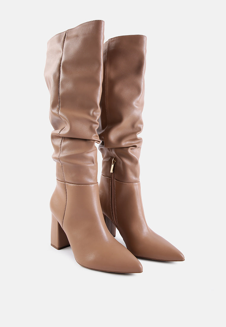 Hanoi Knee High Slouch Boots London Rag