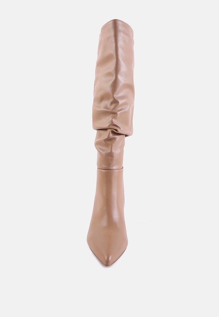 Hanoi Knee High Slouch Boots London Rag