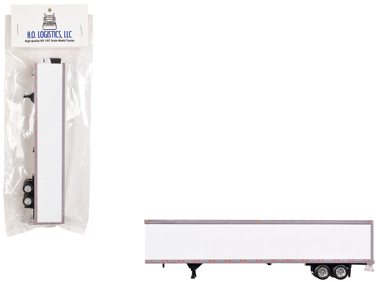 Box Trailer with Reefer White 1/87 (HO) Scale Plastic Model by HO Logistics-2
