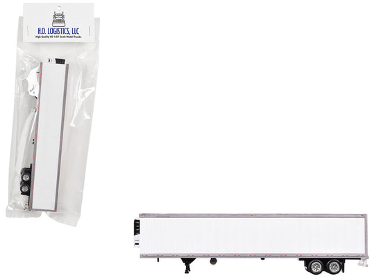 Box Dry Goods Trailer White 1/87 (HO) Scale Plastic Model by HO Logistics-0