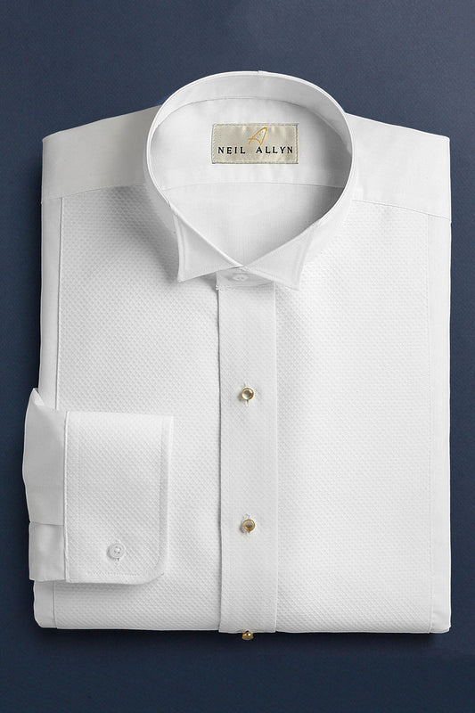"Hudson" White Wingtip Tuxedo Shirt Tux-USA