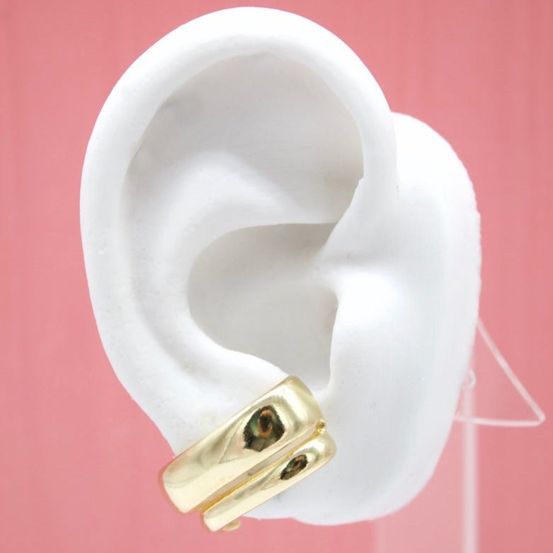 Gold Filled Modern Thick Cuff Earring MIA Jewelry