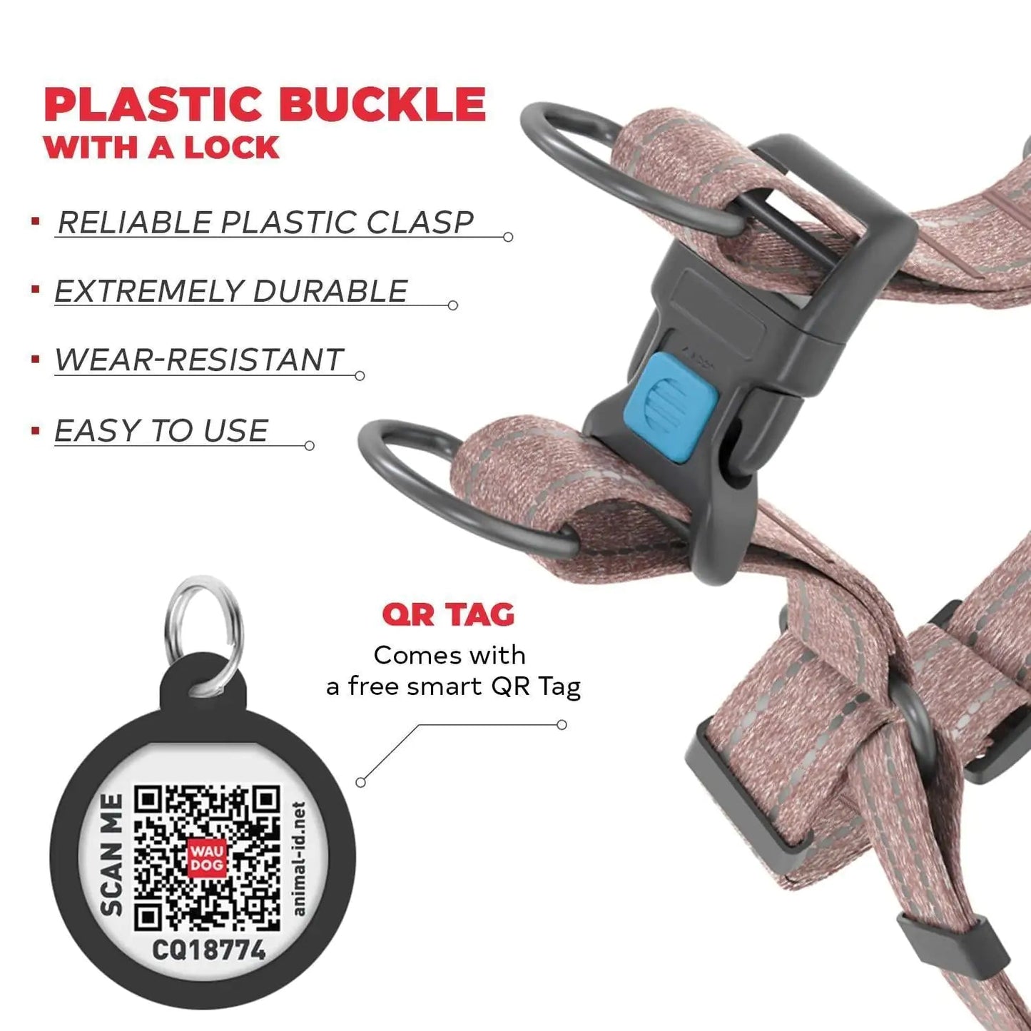 Brown Cotton Dog Harness Eco Friendly Adjustable for Large Dogs L Size 2735 in Best YouTube Store