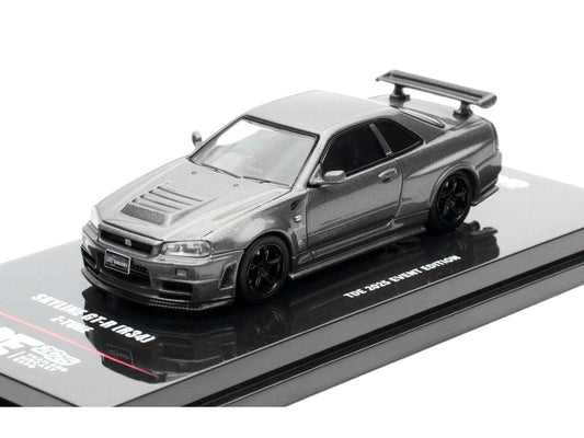 Nissan Skyline GT-R (R34) Z-Tune RHD (Right Hand Drive) Gray Metallic "Thailand Diecast Expo 2025 Event Edition" 1/64 Diecast Model Car by Inno Models-1