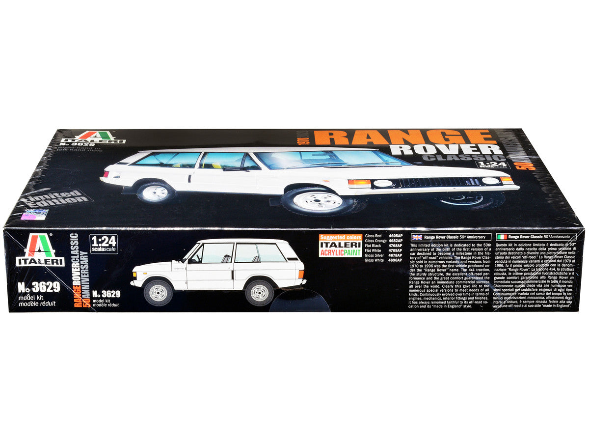 Skill 3 Model Kit Land Rover Range Rover Classic 50th Anniversary 1/24 Scale Model by Italeri Italeri