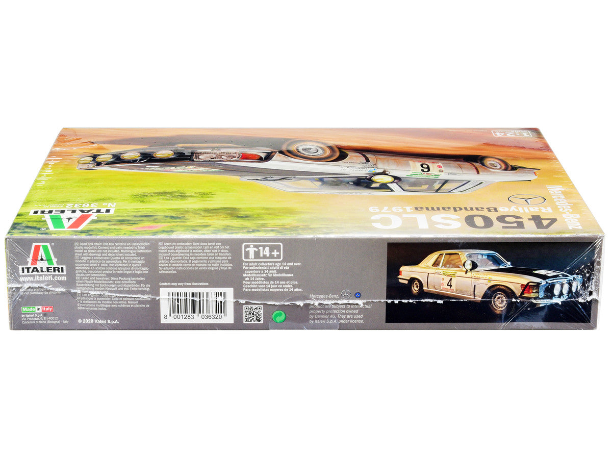 Skill 3 Model Kit Mercedes-Benz 450 SLC Winner "Rallye Bandama Ivory Coast" (1979) 1/24 Scale Model by Italeri Italeri