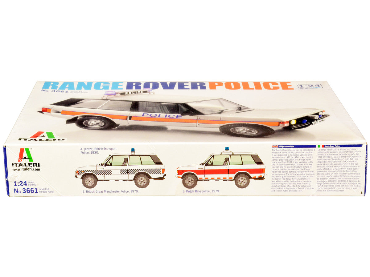Skill 3 Model Kit Land Rover Range Rover Police 1/24 Scale Model by Italeri Italeri