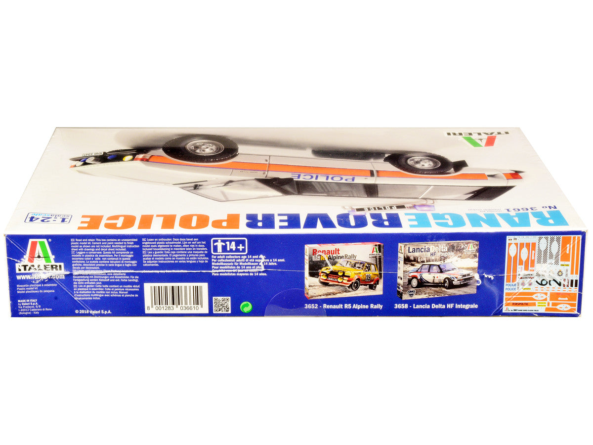 Skill 3 Model Kit Land Rover Range Rover Police 1/24 Scale Model by Italeri Italeri