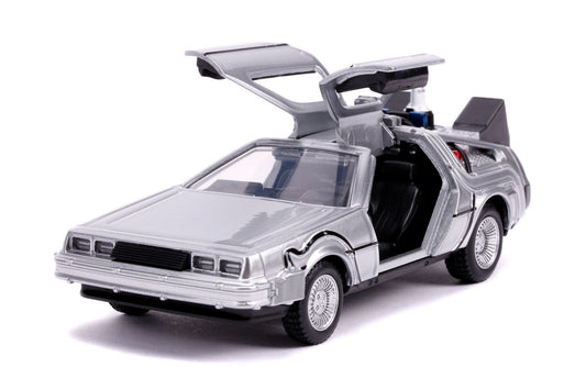 DeLorean DMC (Time Machine) Silver "Back to the Future Part II" (1989) Movie "Hollywood Rides" Series 1/32 Diecast Model Car by Jada-1