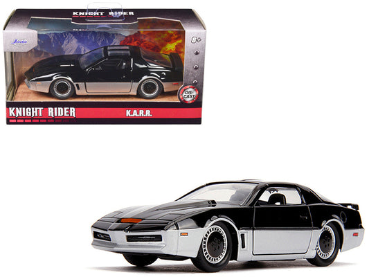 K.A.R.R. Black and Silver "Knight Rider" (1982) TV Series "Hollywood Rides" Series 1/32 Diecast Model Car by Jada Jada