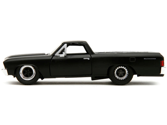 1967 Chevrolet El Camino Matt Black "Fast & Furious" Series 1/32 Diecast Model Car by Jada Jada