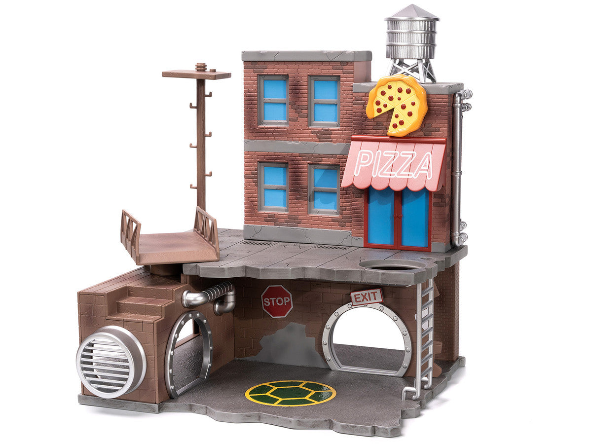 "Teenage Mutant Ninja Turtles" Turtle Lair Diorama Set with Figures and Party Wagon "Nano Scene" Series Model by Jada Jada