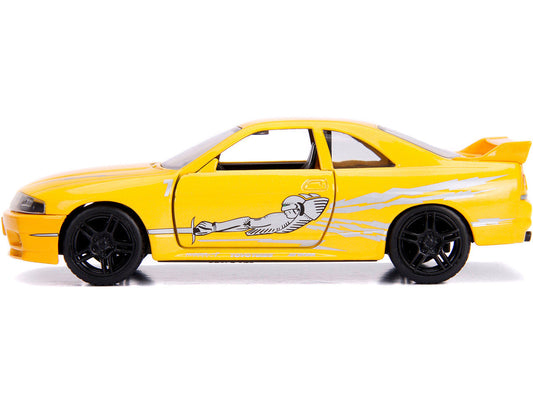Leon's Nissan Skyline GT-R (BCNR33) Yellow Metallic with Graphics "Fast & Furious" Series 1/32 Diecast Model Car by Jada Jada