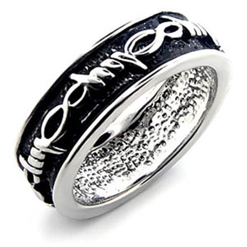 LO015 - Rhodium Brass Ring with No Stone Alamode