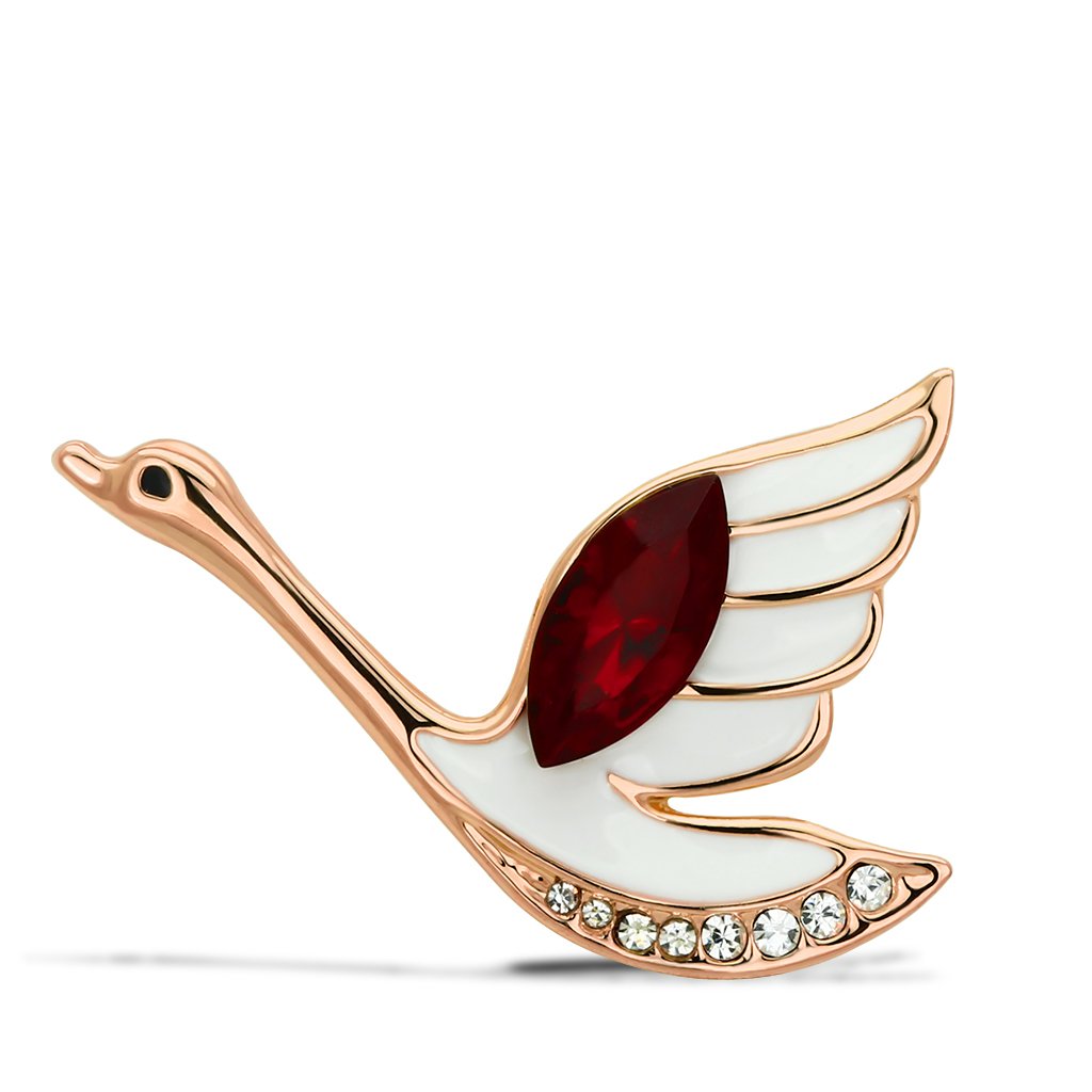 LO2761 - Flash Gold White Metal Brooches with Top Grade Crystal  in Siam-0