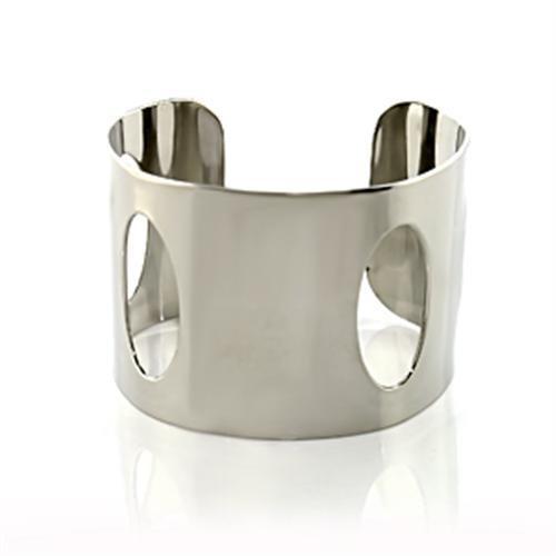 LO484  Stainless Steel Bangle with No Stone in No Stone Alamode