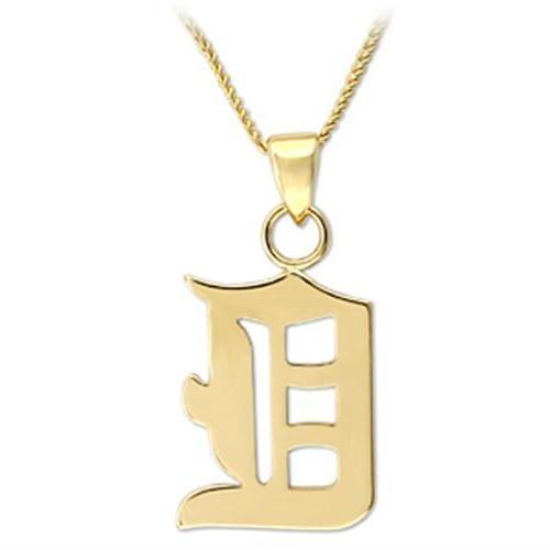 LO688 - Gold Brass Chain Pendant with No Stone-0
