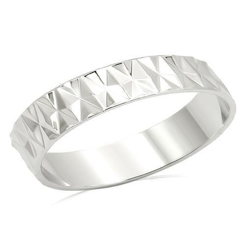LO980 - Imitation Rhodium Brass Ring with No Stone Alamode