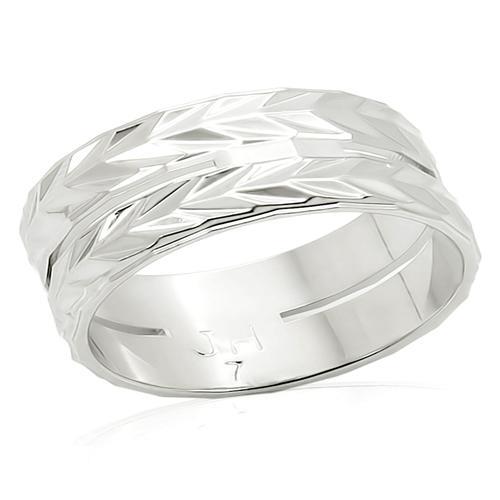 LO984 - Imitation Rhodium Brass Ring with No Stone Alamode