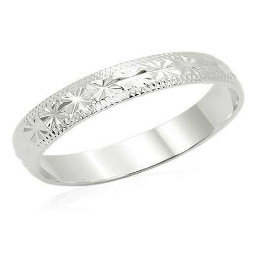 LO998 - Imitation Rhodium Brass Ring with No Stone Alamode