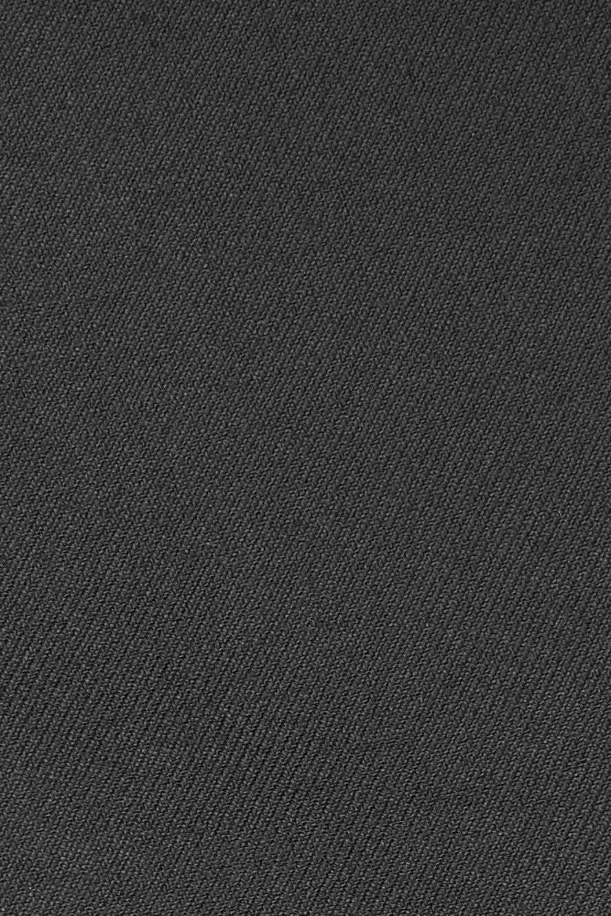 "Logan" Black Luxury Wool Blend Tuxedo Pants - Unhemmed-1