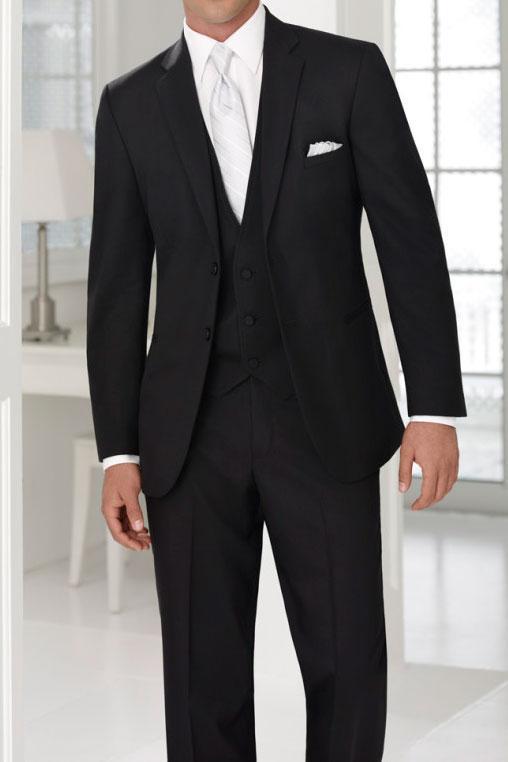 "Madison" Black Suit Jacket Notch (Separates) Tux-USA