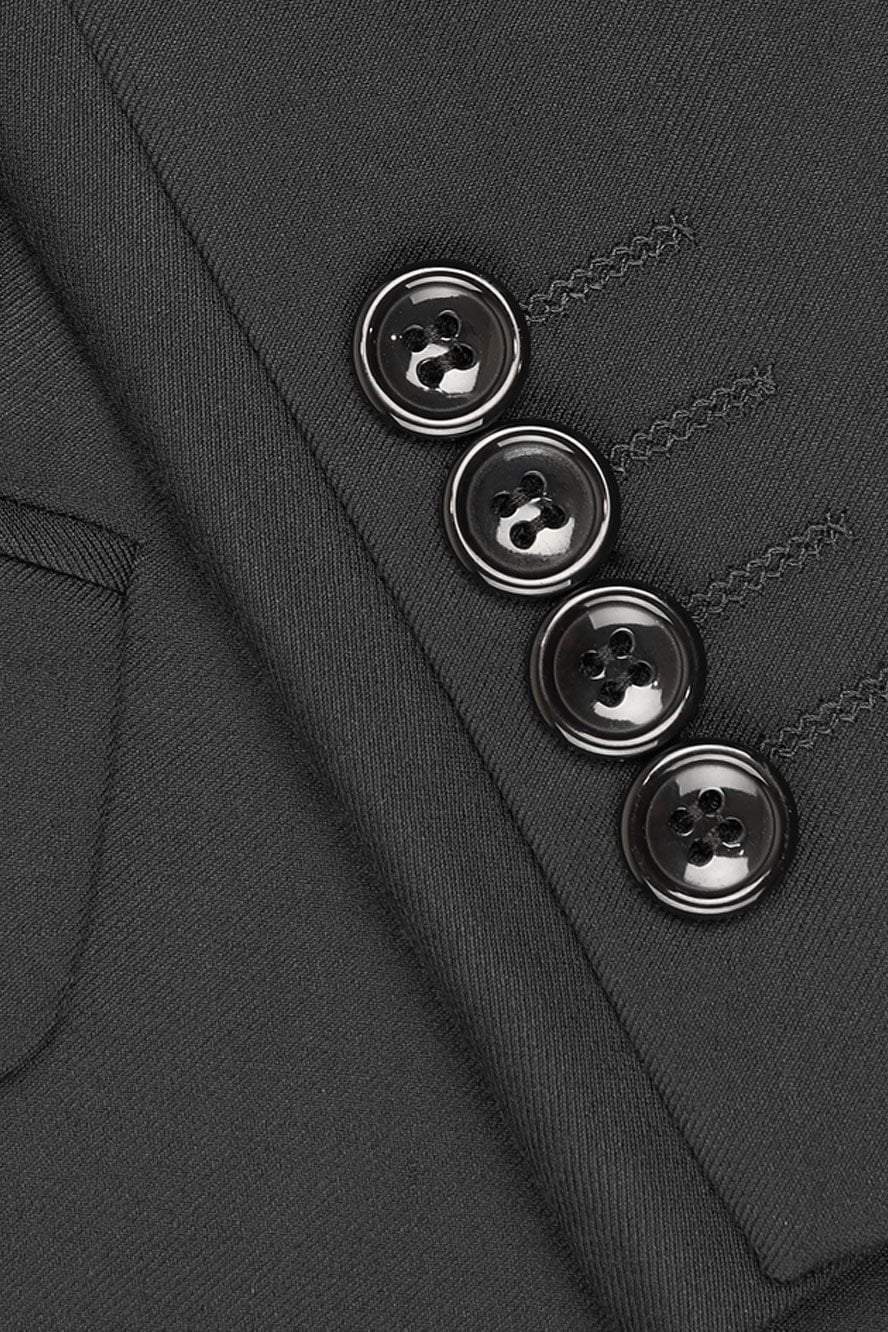 "Madison" Black Suit Jacket Notch (Separates) Tux-USA