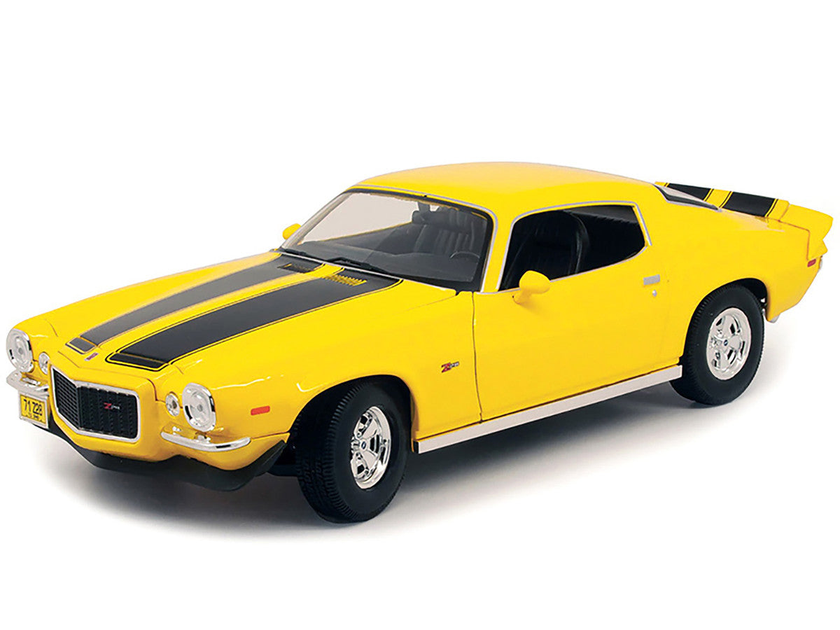1971 Chevrolet Camaro Yellow with Black Stripes 1/18 Diecast Model Car by Maisto Maisto